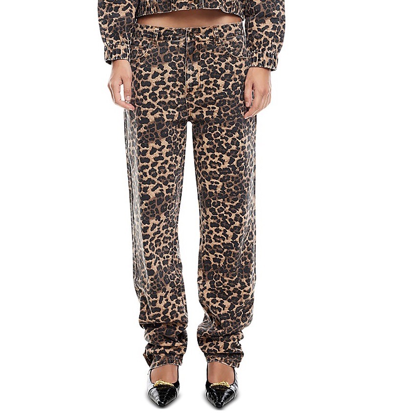 Lioness - Leopard Print Women's Relaxed Pants - Brown/Black